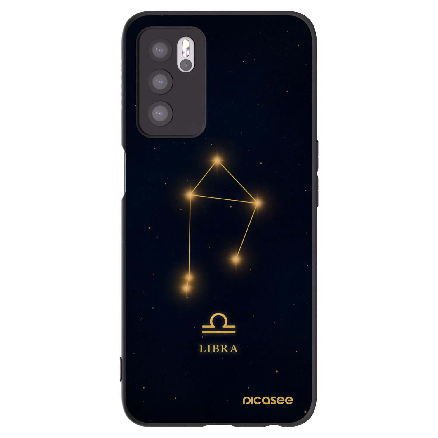 Picasee Μαύρη θήκη σιλικόνης για OPPO A16s - LIBRA