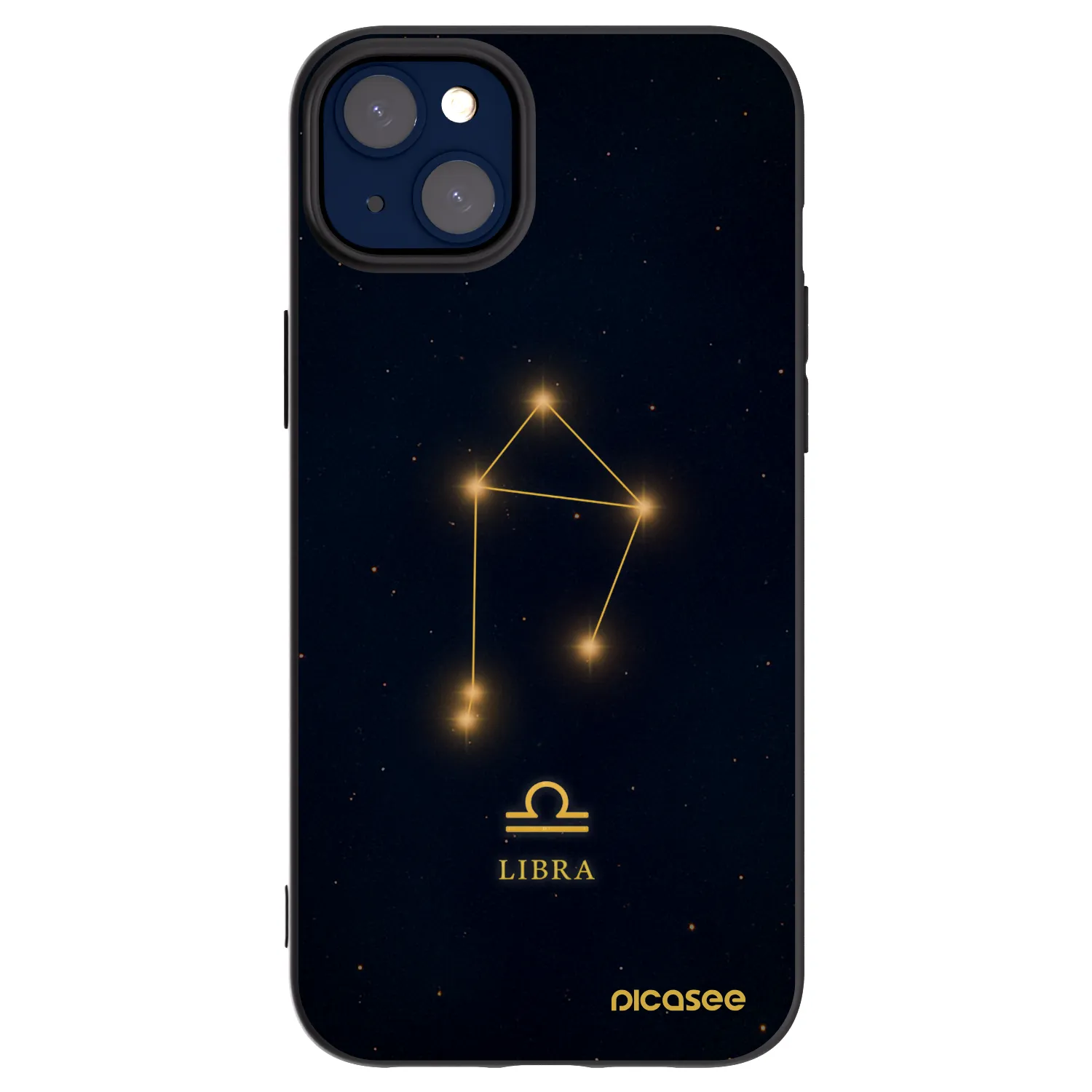 Picasee Μαύρη θήκη σιλικόνης για Apple iPhone 14 Plus - LIBRA