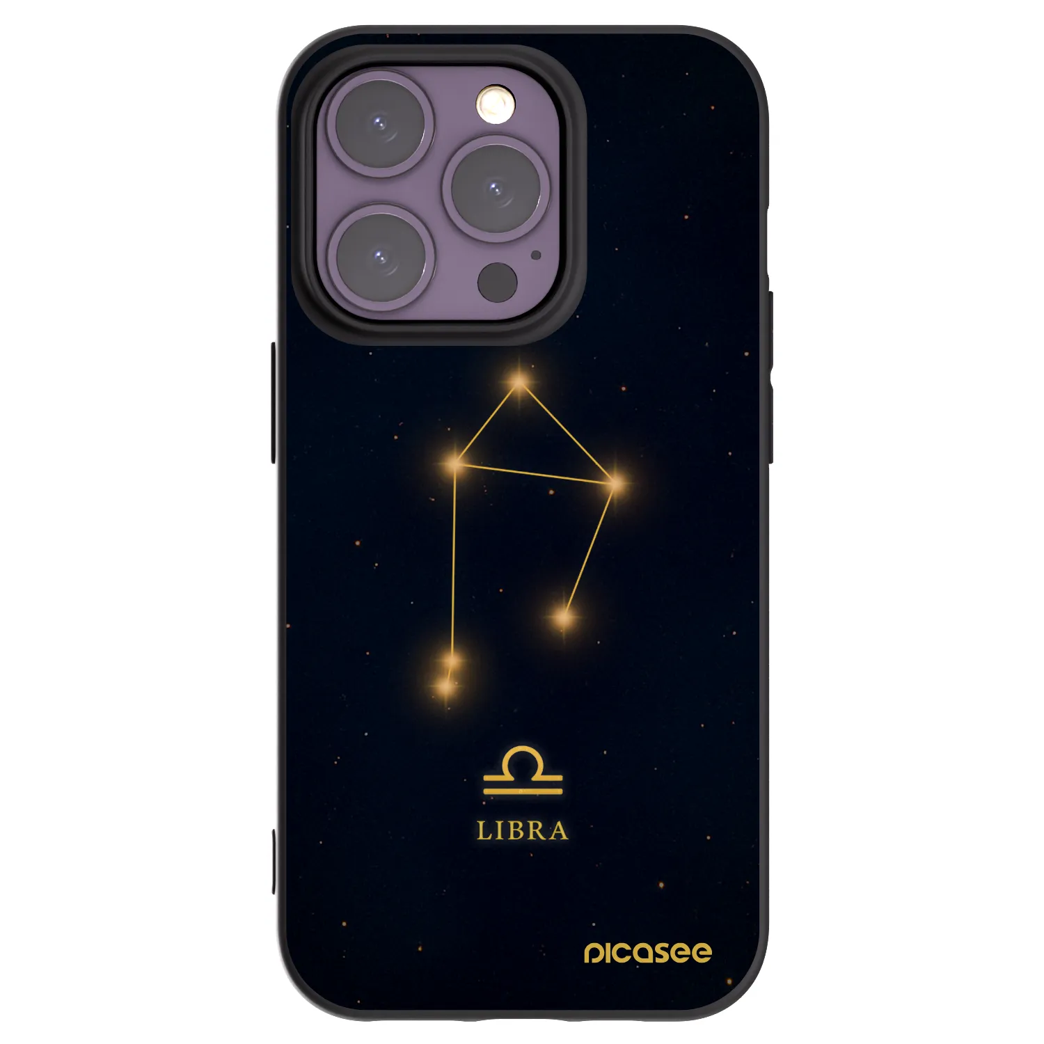 Picasee Μαύρη θήκη σιλικόνης για Apple iPhone 14 Pro - LIBRA