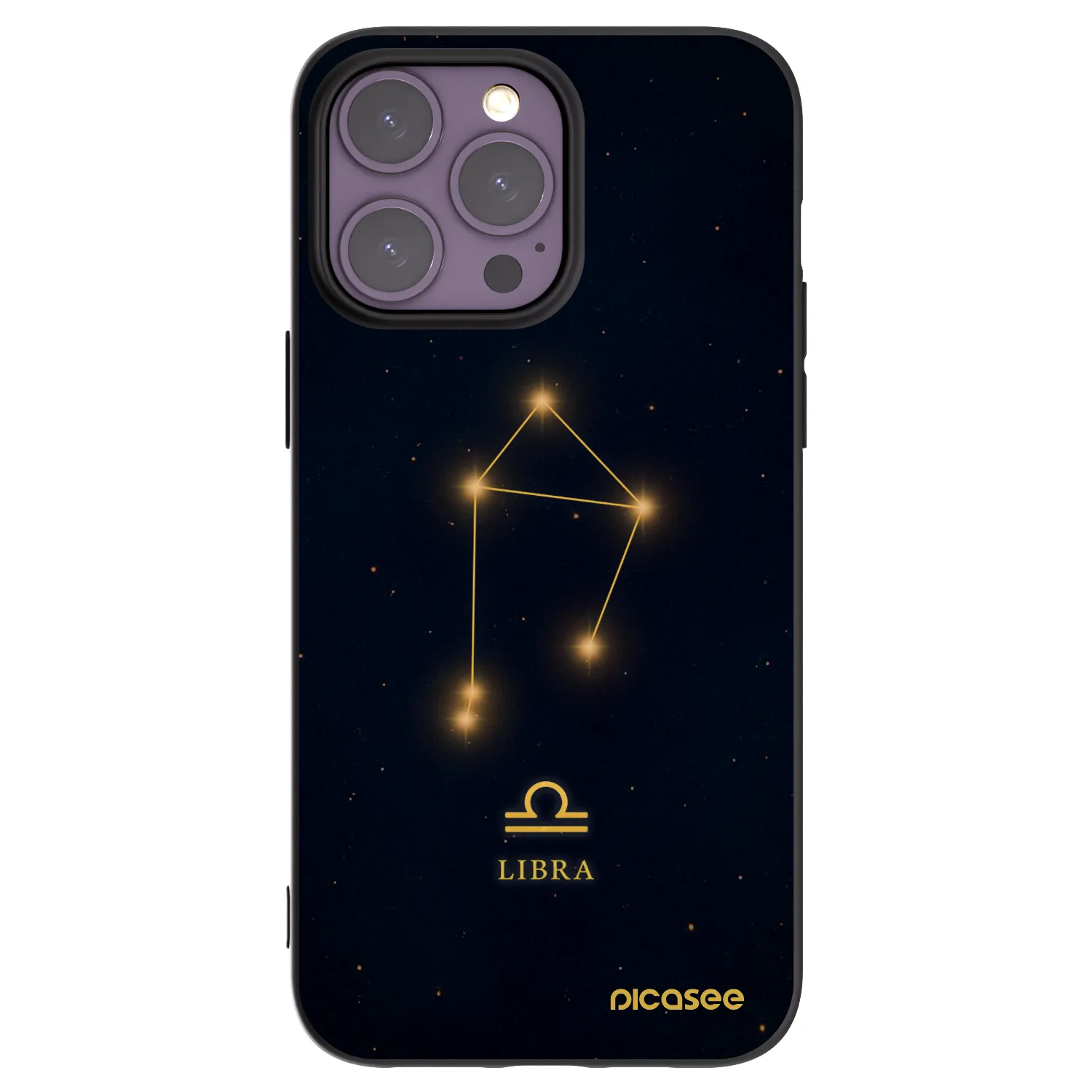 Picasee Μαύρη θήκη σιλικόνης για Apple iPhone 14 Pro Max - LIBRA
