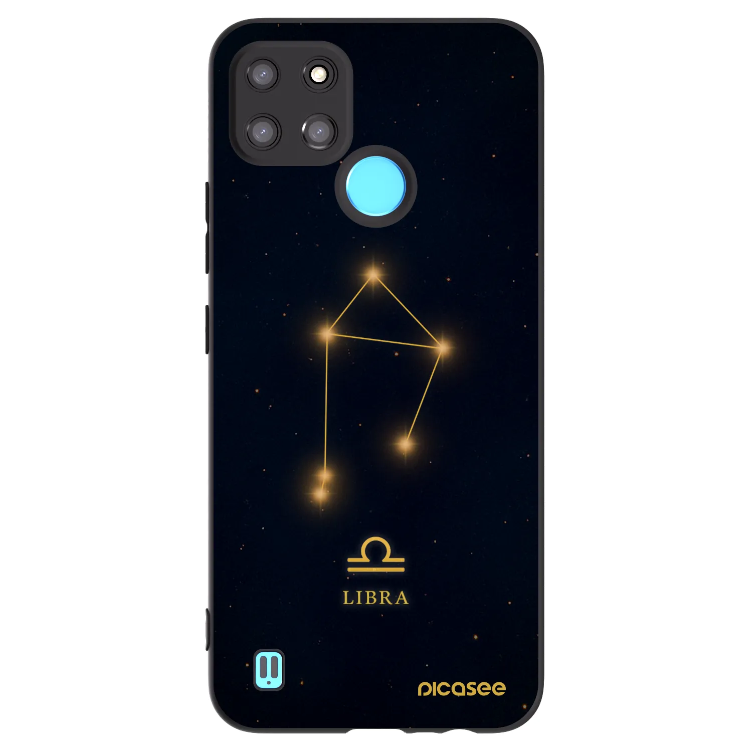Picasee Μαύρη θήκη σιλικόνης για Realme C21Y - LIBRA