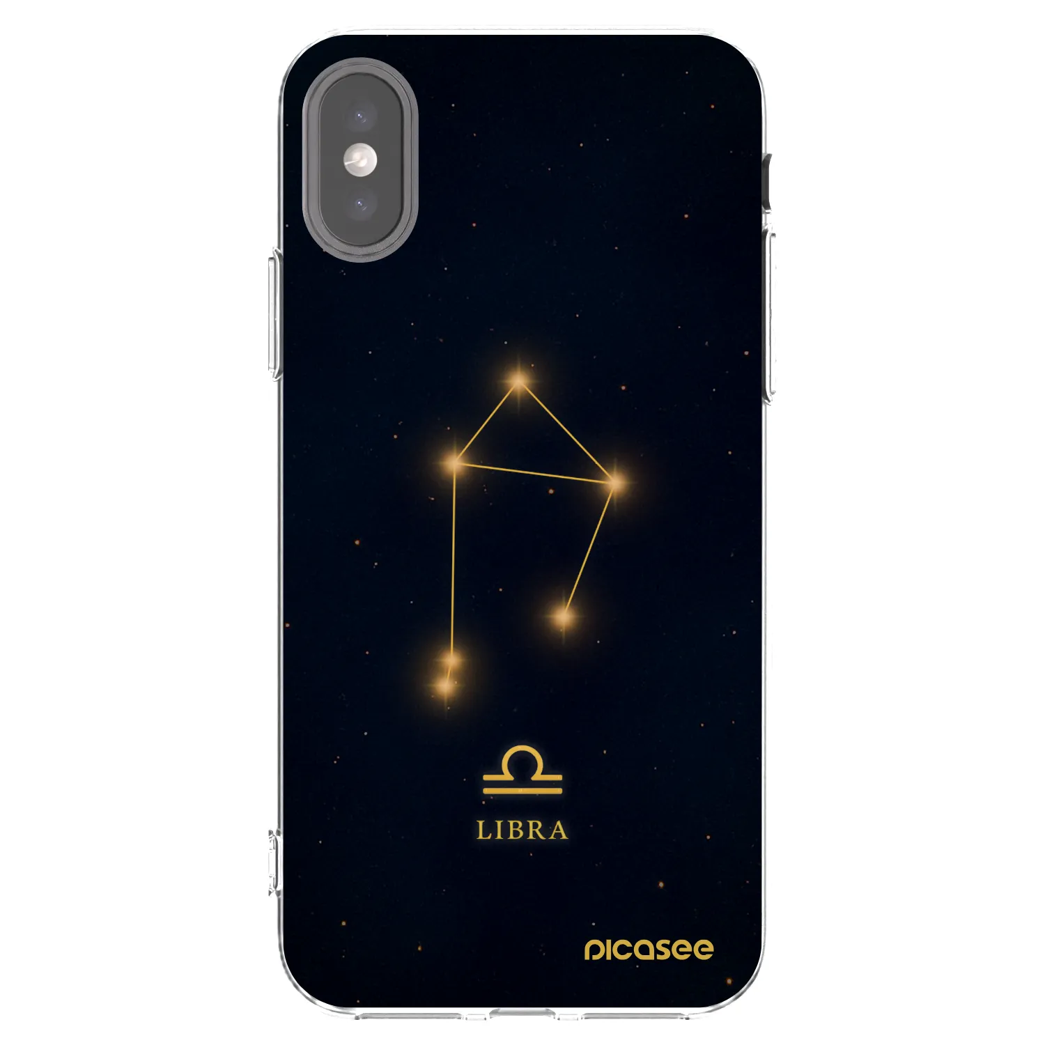 Picasee διαφανής θήκη σιλικόνης Apple iPhone X/XS - LIBRA