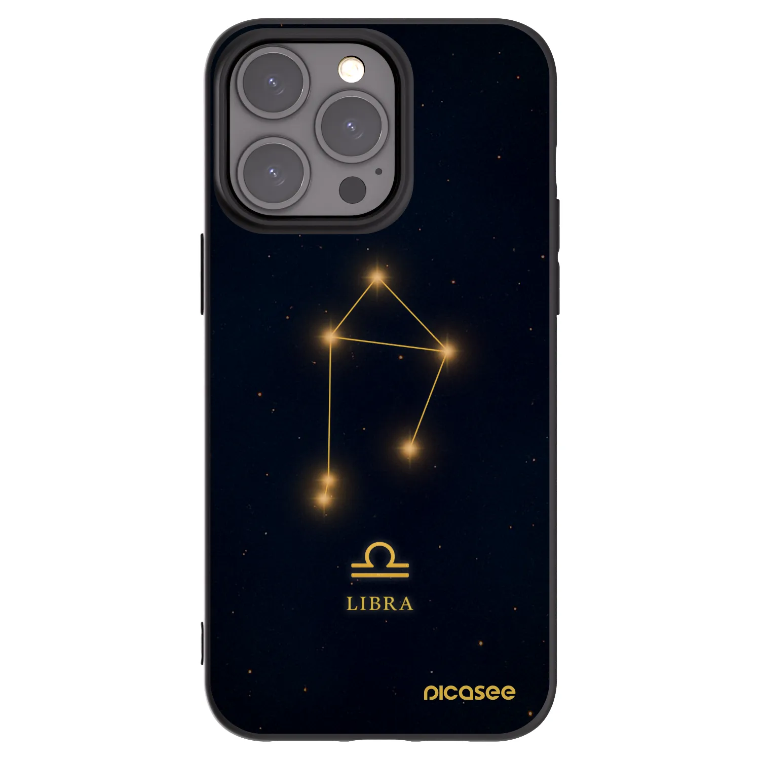 Picasee Μαύρη θήκη σιλικόνης για Apple iPhone 15 Pro Max - LIBRA
