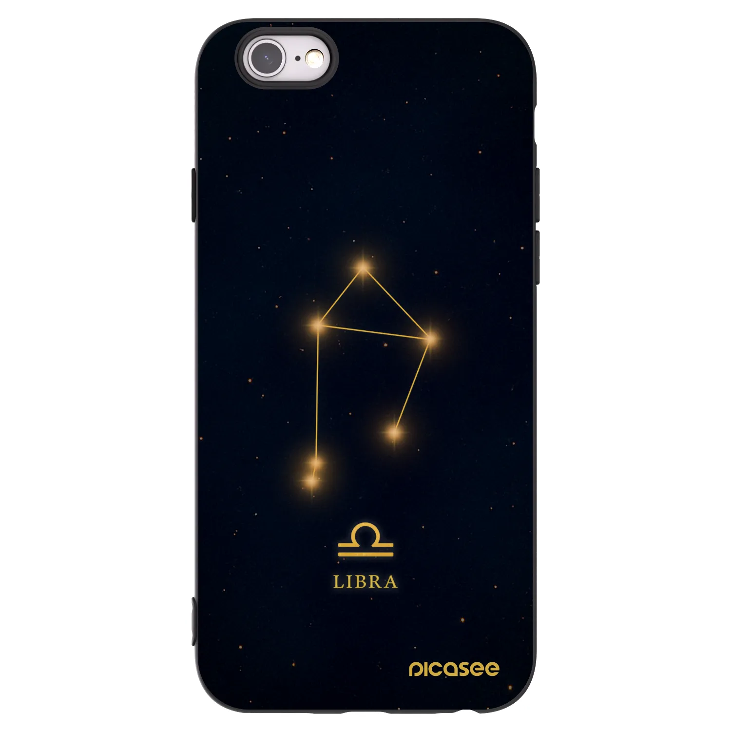 Picasee Μαύρη θήκη σιλικόνης για Apple iPhone 6/6S - LIBRA
