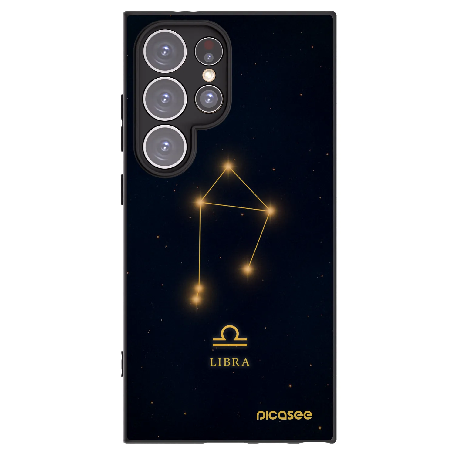 Picasee Μαύρη θήκη σιλικόνης για Samsung Galaxy S24 Ultra S928B 5G - LIBRA