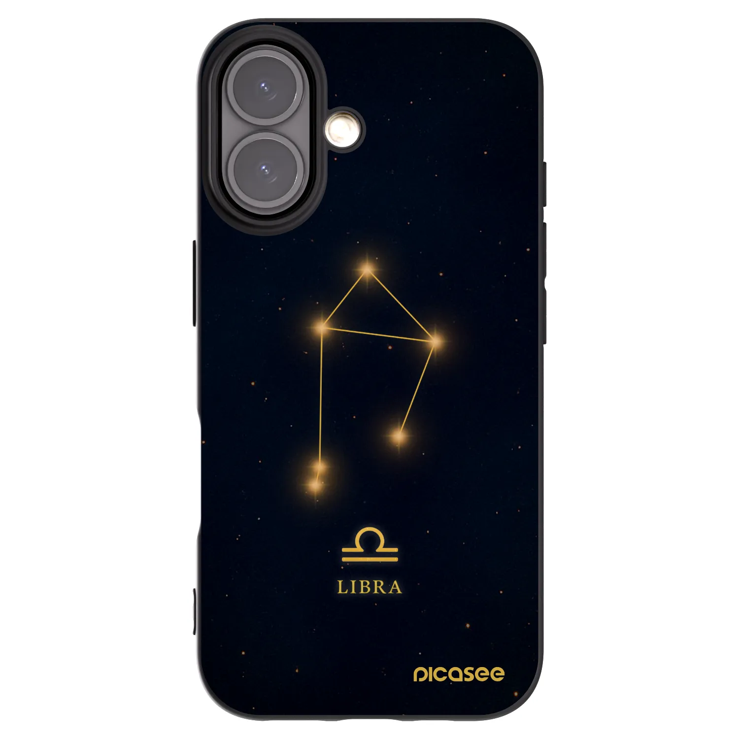 Picasee Μαύρη θήκη σιλικόνης για Apple iPhone 16 - LIBRA