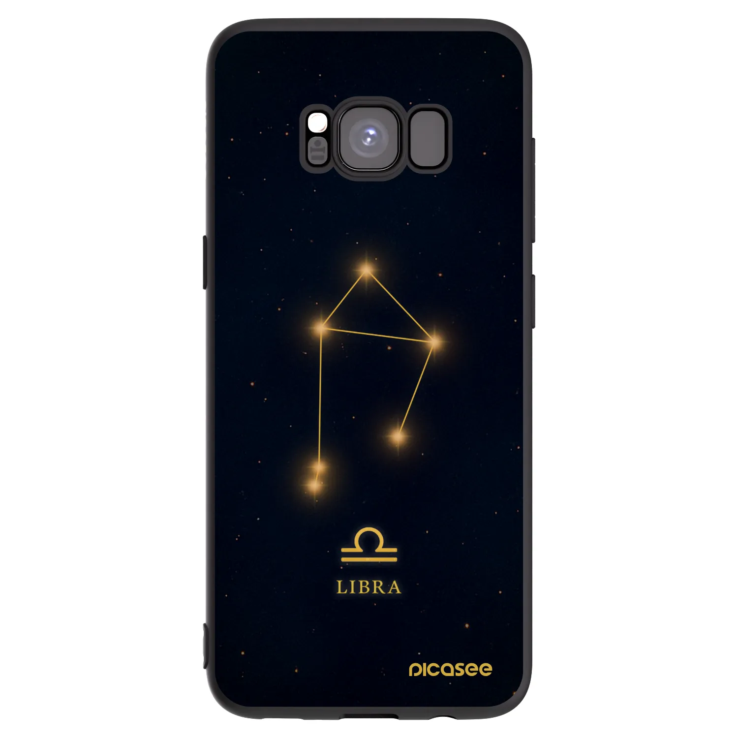 Picasee Μαύρη θήκη σιλικόνης για Samsung Galaxy S8 G950F - LIBRA