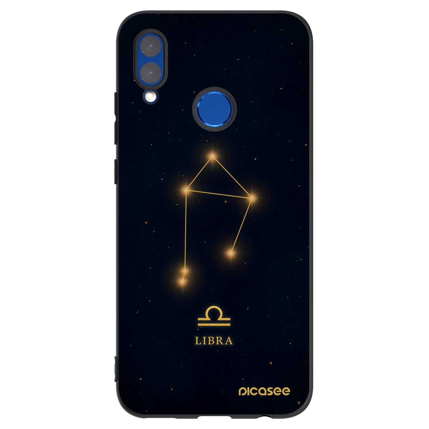 Picasee Μαύρη θήκη σιλικόνης για Honor 10 Lite - LIBRA