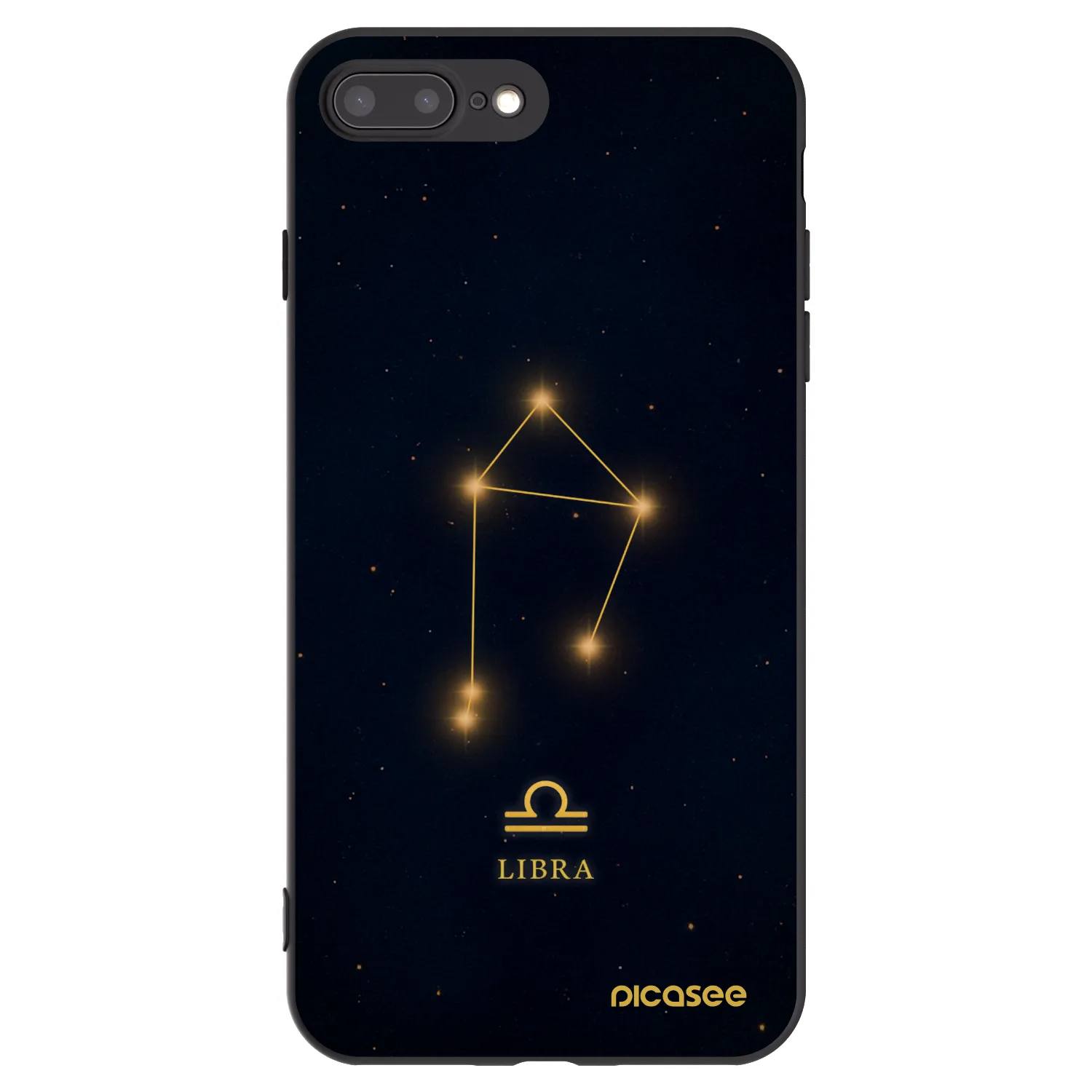 Picasee Μαύρη θήκη σιλικόνης για Apple iPhone 7 Plus - LIBRA