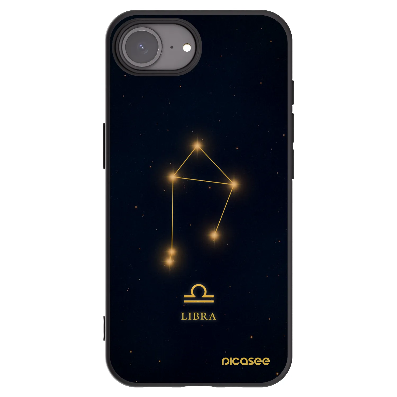 Picasee Μαύρη θήκη σιλικόνης για Apple iPhone 16e - LIBRA