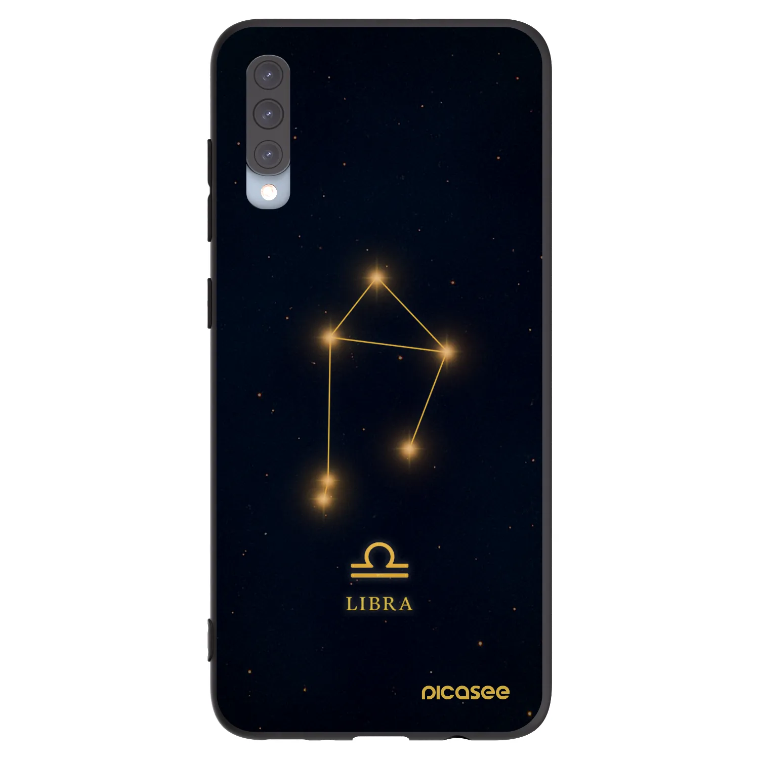 Picasee Μαύρη θήκη σιλικόνης για Samsung Galaxy A70 A705F - LIBRA