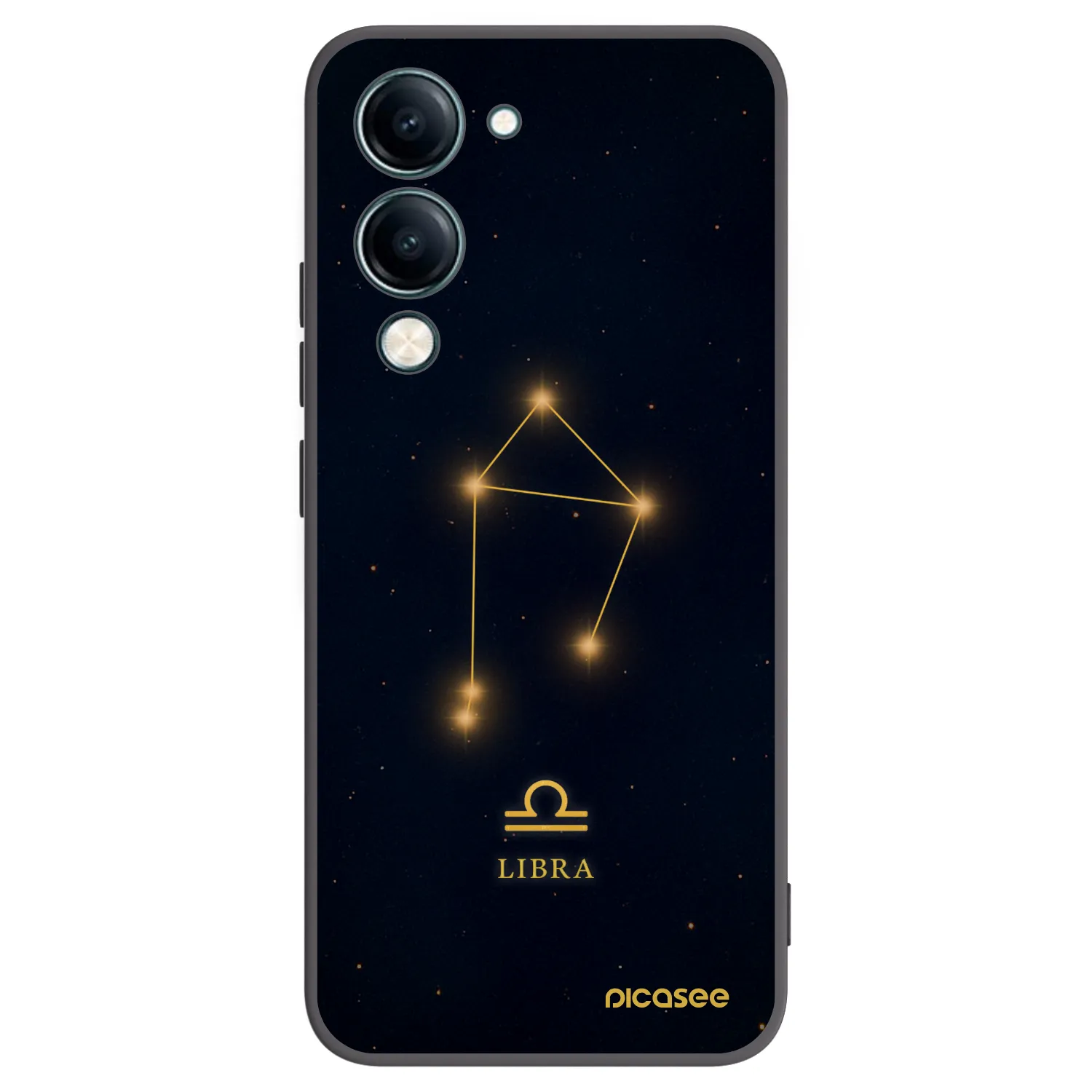Picasee Μαύρη θήκη σιλικόνης για Vivo Y29s 5G - LIBRA
