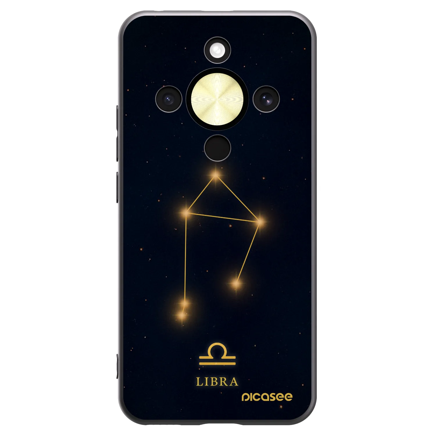 Picasee Μαύρη θήκη σιλικόνης για Honor Magic8 Lite 5G - LIBRA
