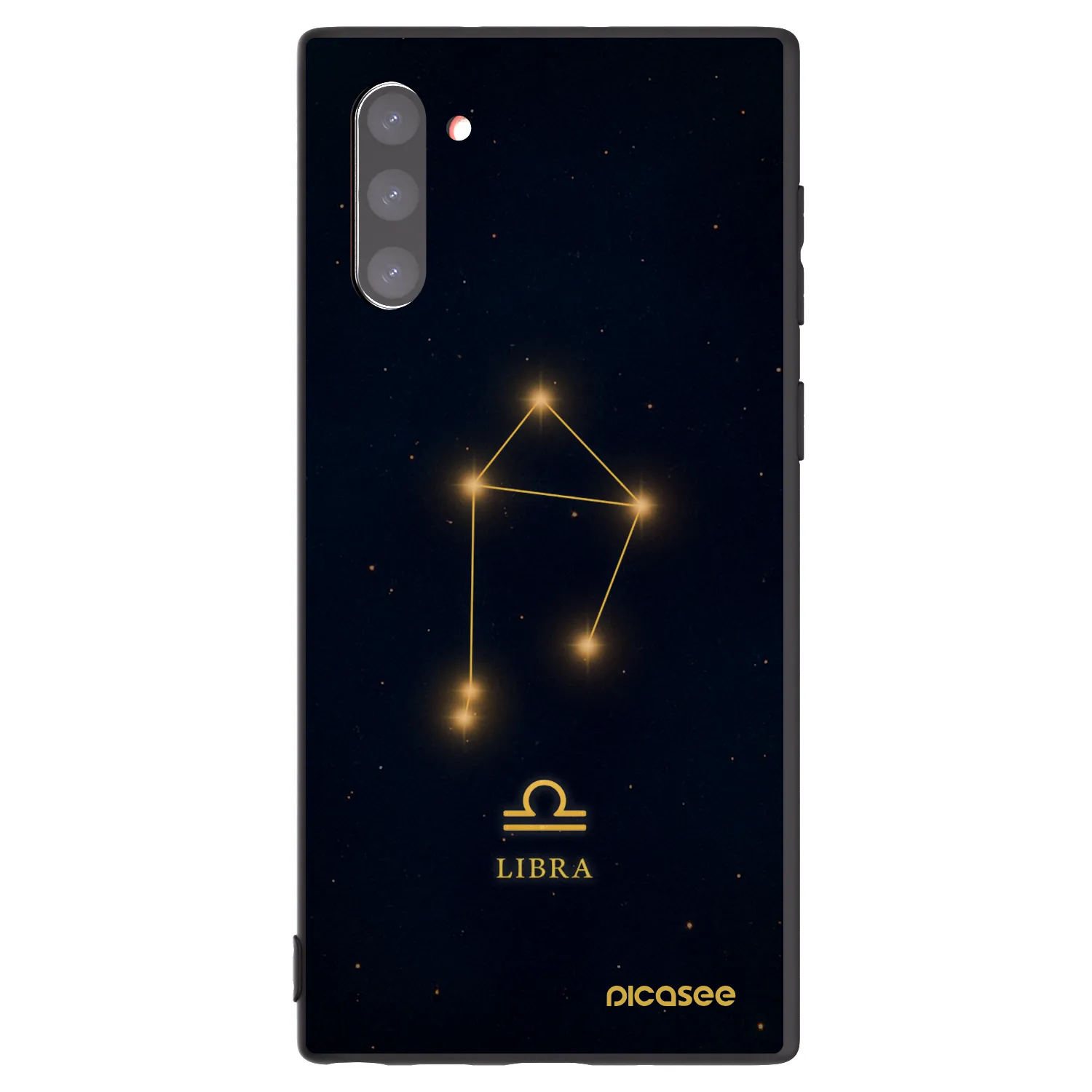 Picasee Μαύρη θήκη σιλικόνης για Samsung Galaxy Note 10 N970F - LIBRA