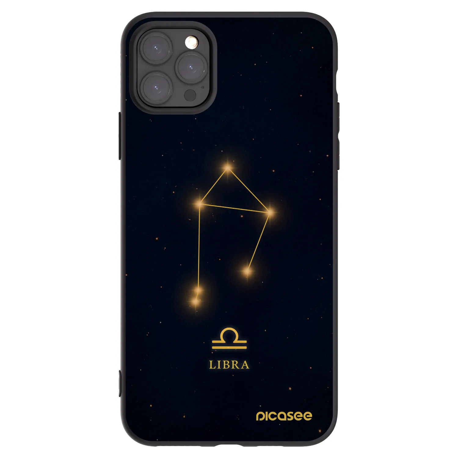 Picasee Μαύρη θήκη σιλικόνης για Apple iPhone 11 Pro Max - LIBRA
