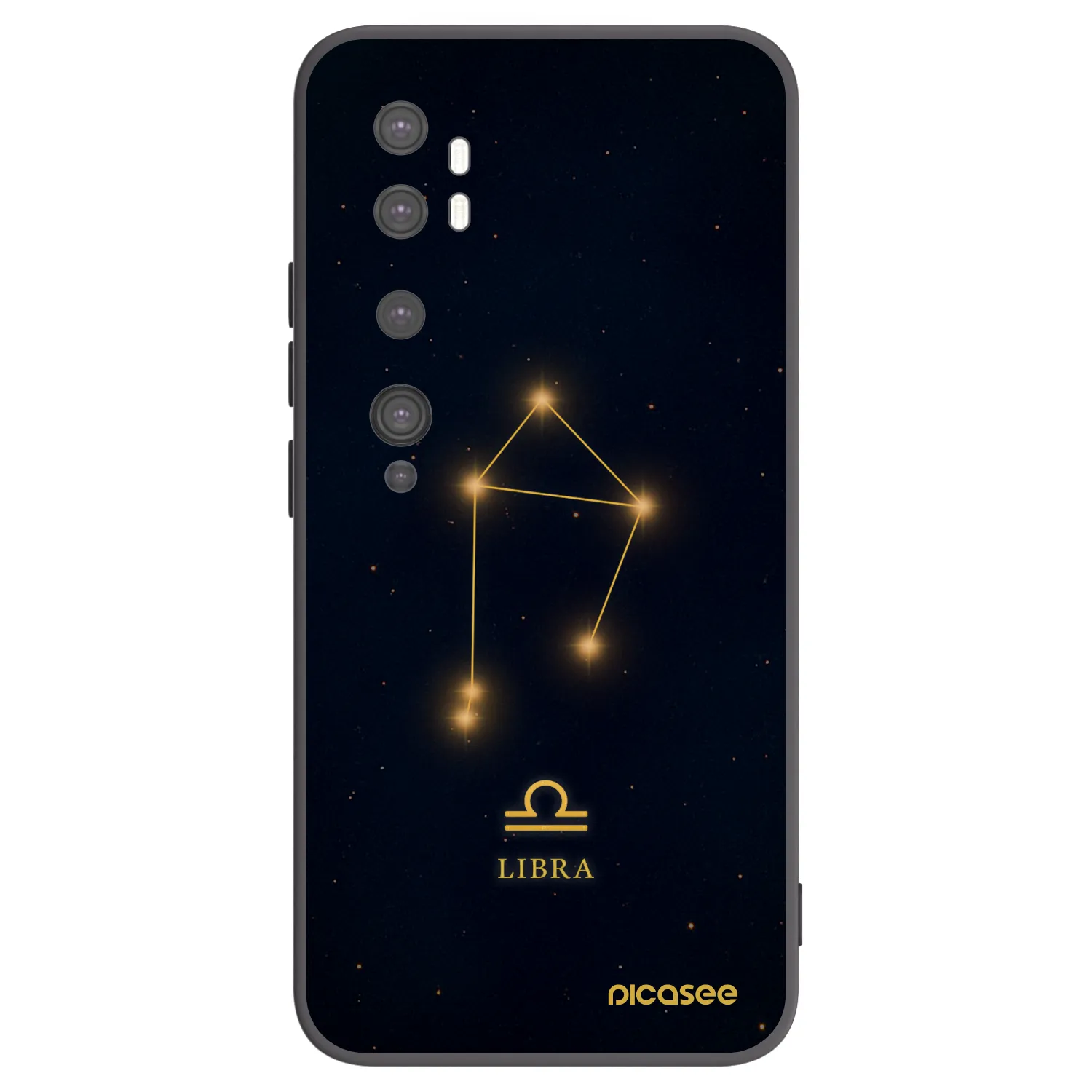 Picasee Μαύρη θήκη σιλικόνης για Xiaomi Mi Note 10 (Pro) - LIBRA