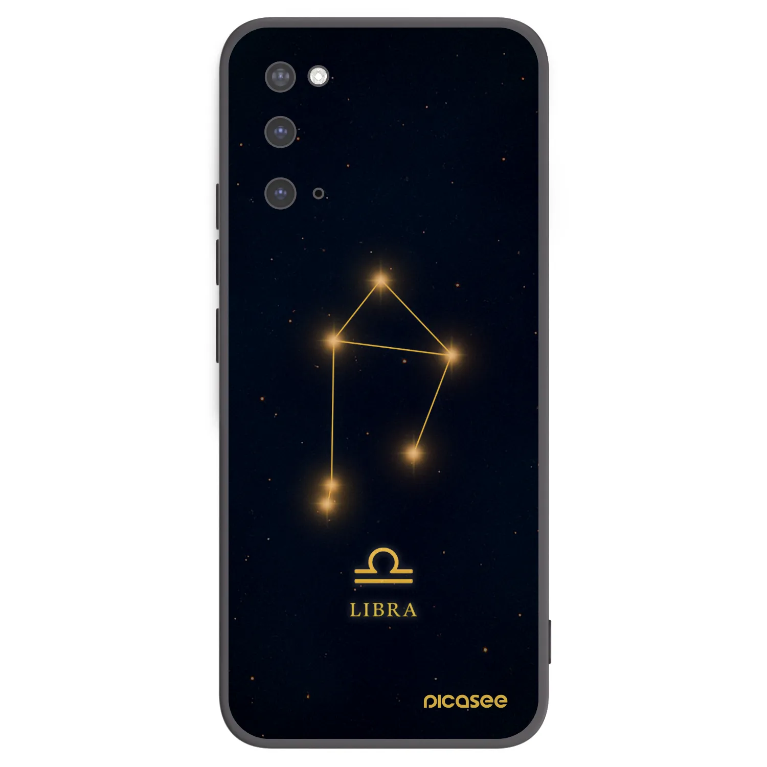 Picasee Μαύρη θήκη σιλικόνης για Samsung Galaxy S20 G980F - LIBRA