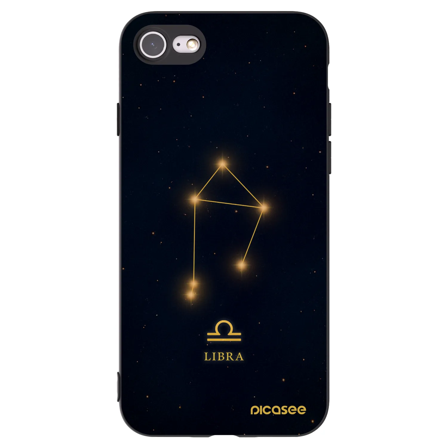 Picasee Μαύρη θήκη σιλικόνης για Apple iPhone SE 2020 - LIBRA