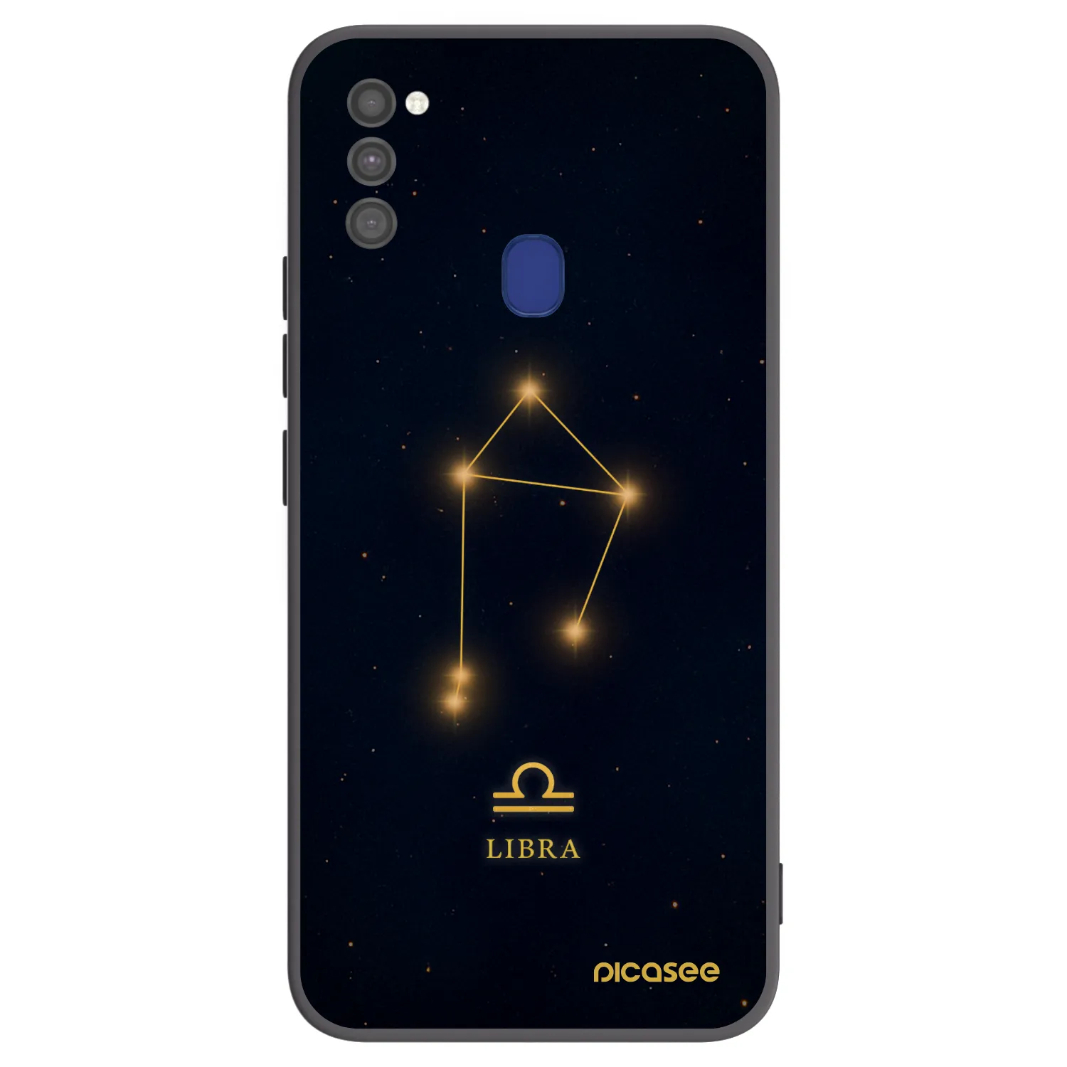 Picasee Μαύρη θήκη σιλικόνης για Samsung Galaxy M21 M215F - LIBRA