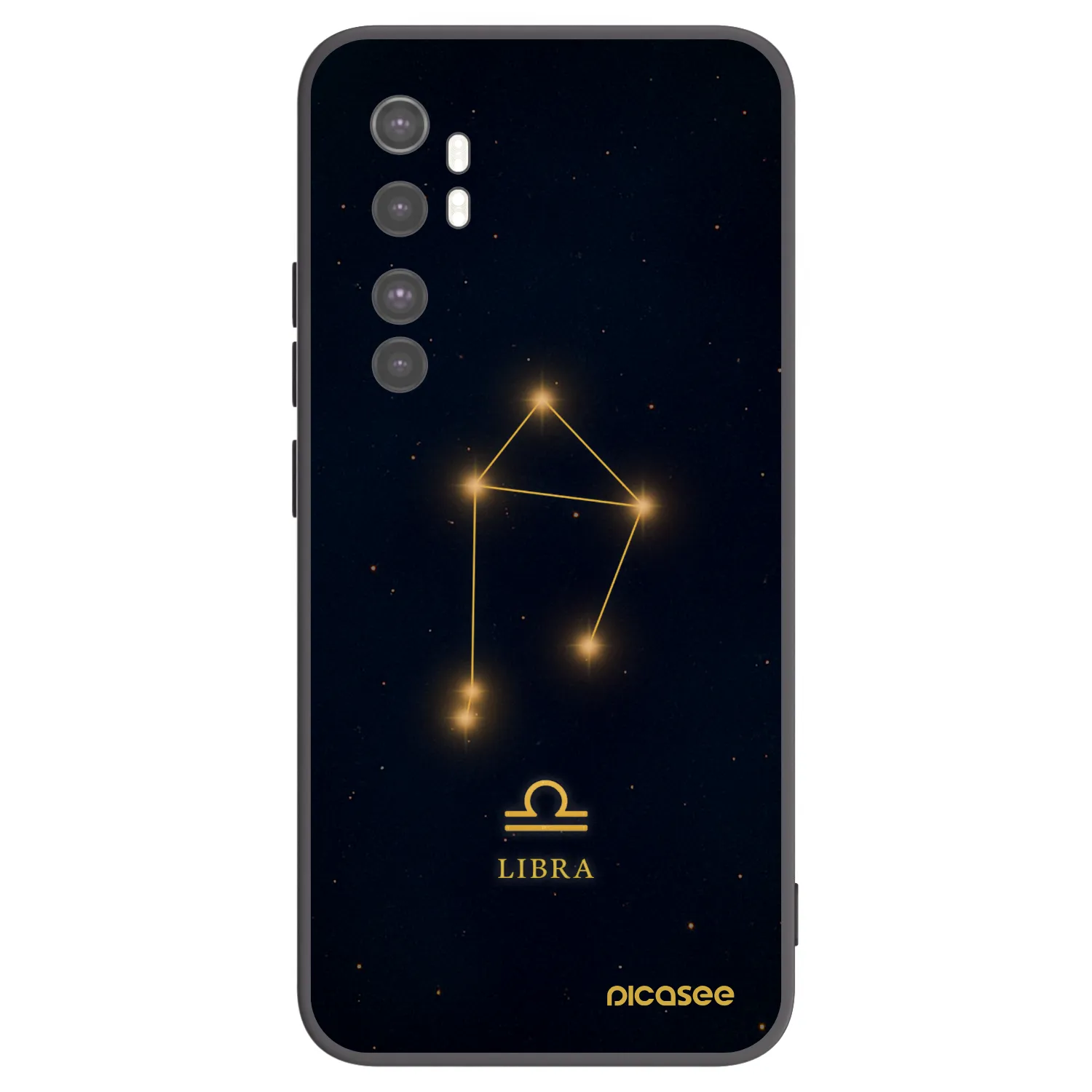 Picasee Μαύρη θήκη σιλικόνης για Xiaomi Mi Note 10 Lite - LIBRA