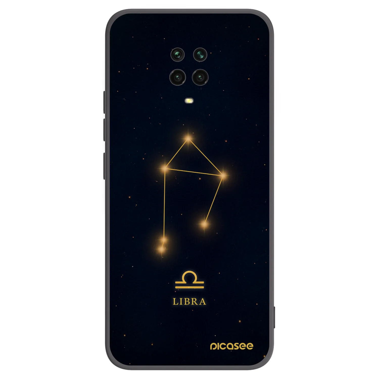 Picasee Μαύρη θήκη σιλικόνης για Xiaomi Redmi Note 9S - LIBRA