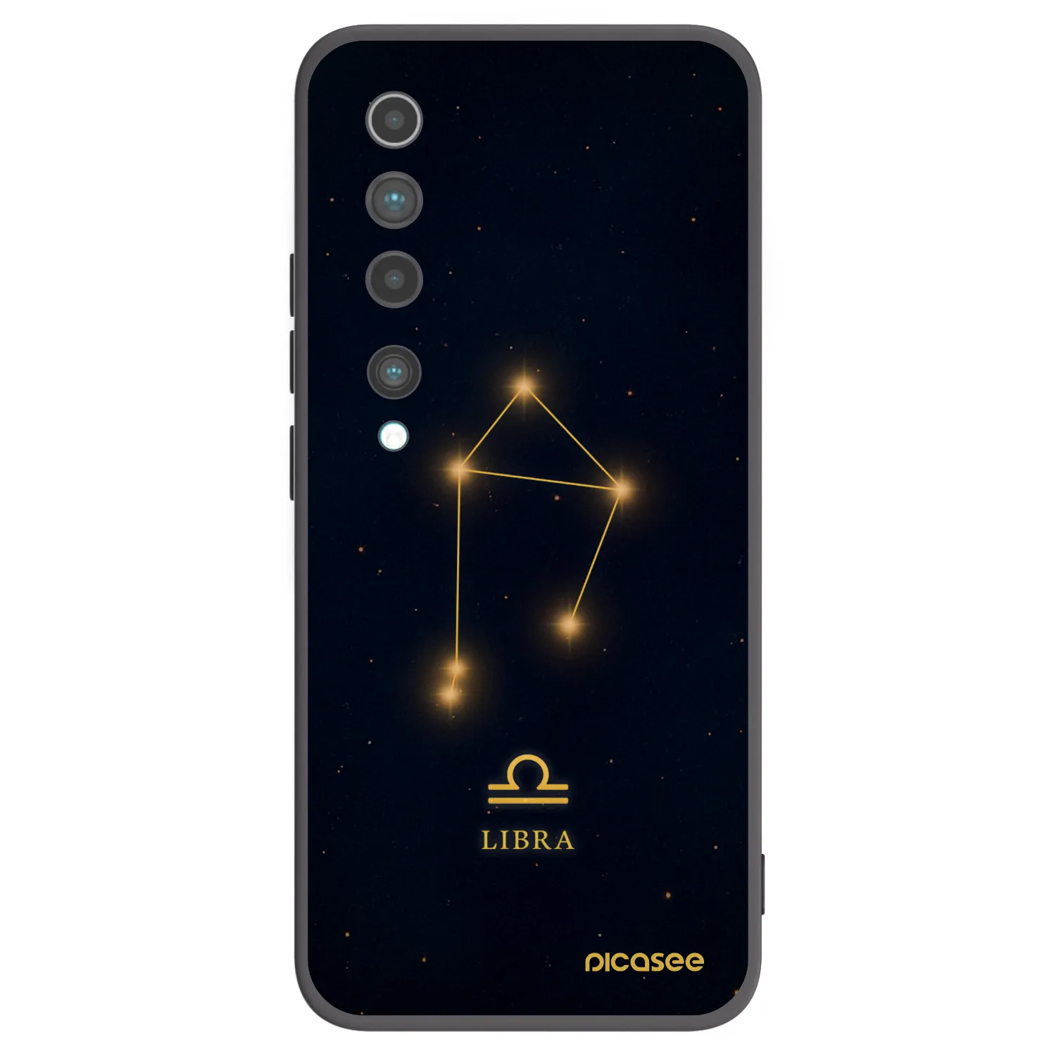 Picasee Μαύρη θήκη σιλικόνης για Xiaomi Mi 10 - LIBRA