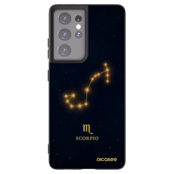 Picasee Μαύρη θήκη σιλικόνης για Samsung Galaxy S21 Ultra 5G G998B - SCORPIO