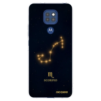 Picasee διαφανής θήκη σιλικόνης Motorola Moto G9 Play - SCORPIO