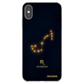 Picasee διαφανής θήκη σιλικόνης Apple iPhone XS Max - SCORPIO