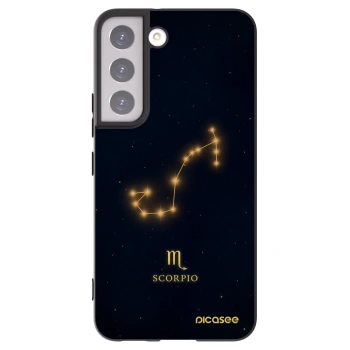Picasee Μαύρη θήκη σιλικόνης για Samsung Galaxy S22 5G - SCORPIO