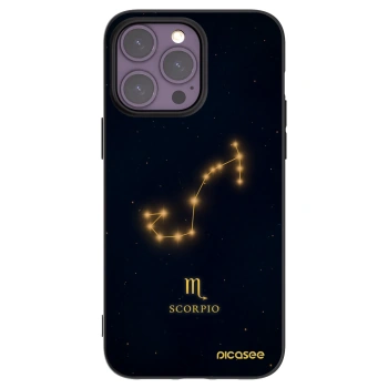 Picasee Μαύρη θήκη σιλικόνης για Apple iPhone 14 Pro Max - SCORPIO