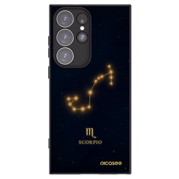 Picasee Μαύρη θήκη σιλικόνης για Samsung Galaxy S23 Ultra 5G - SCORPIO