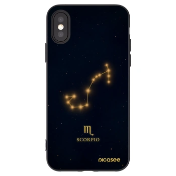 Picasee Μαύρη θήκη σιλικόνης για Apple iPhone X/XS - SCORPIO