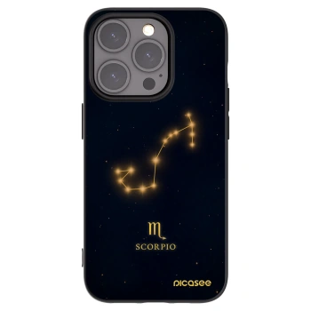 Picasee Μαύρη θήκη σιλικόνης για Apple iPhone 15 Pro - SCORPIO