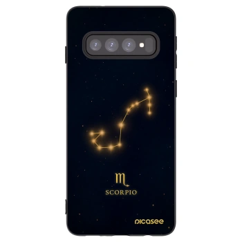 Picasee Μαύρη θήκη σιλικόνης για Samsung Galaxy S10 G973 - SCORPIO