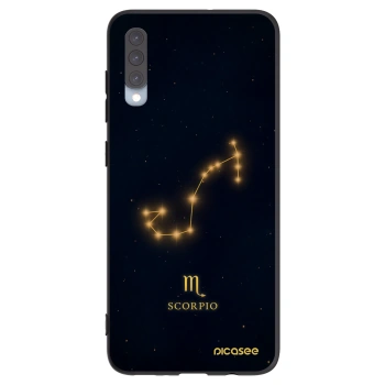 Picasee Μαύρη θήκη σιλικόνης για Samsung Galaxy A70 A705F - SCORPIO