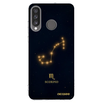 Picasee διαφανής θήκη σιλικόνης Huawei P30 Lite - SCORPIO