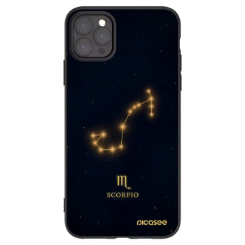 Picasee Μαύρη θήκη σιλικόνης για Apple iPhone 11 Pro Max - SCORPIO