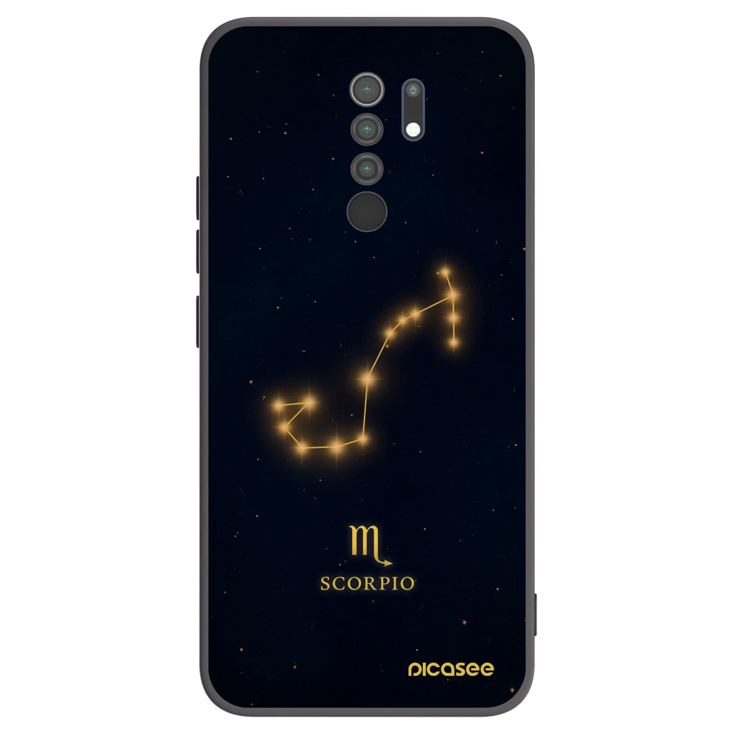 Picasee Μαύρη θήκη σιλικόνης για Xiaomi Redmi 9 - SCORPIO