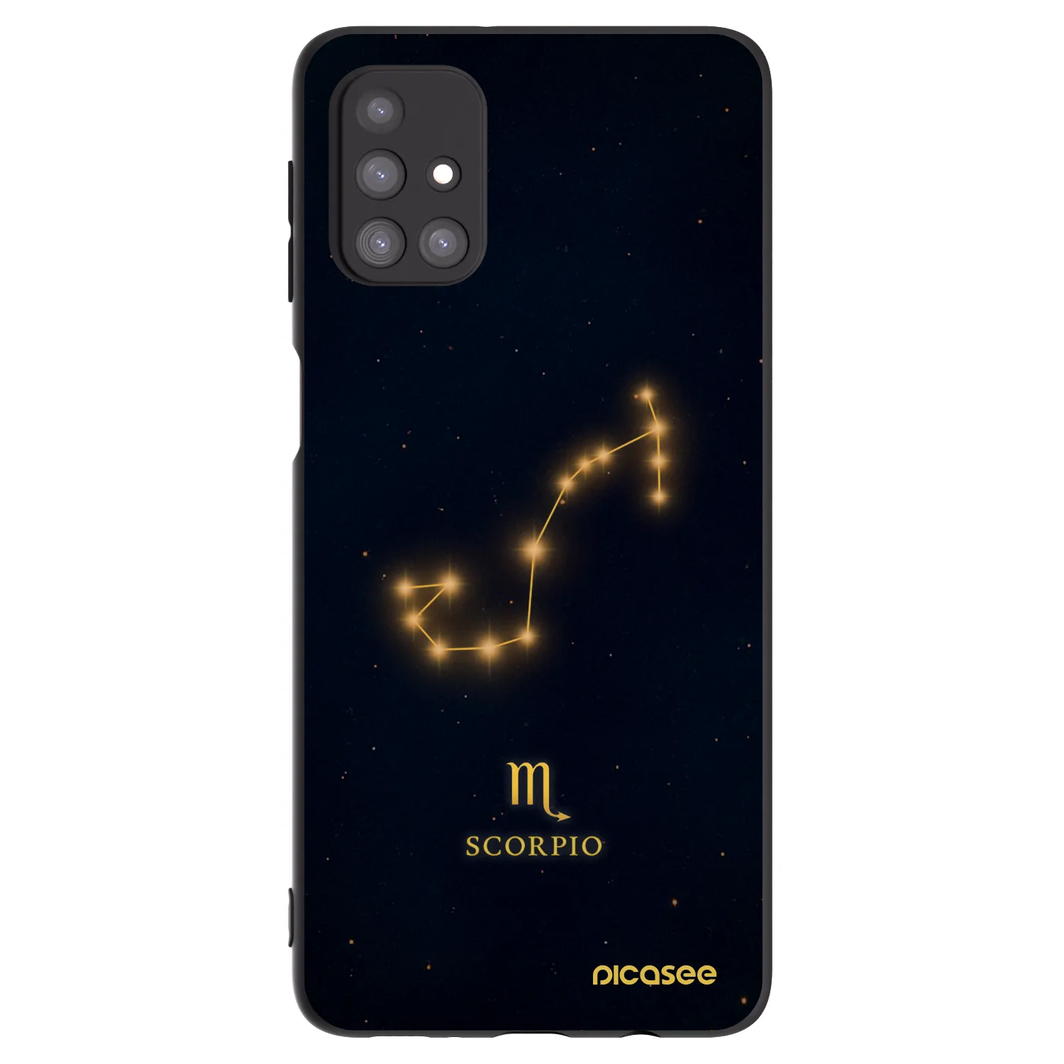 Picasee Μαύρη θήκη σιλικόνης για Samsung Galaxy M31s - SCORPIO
