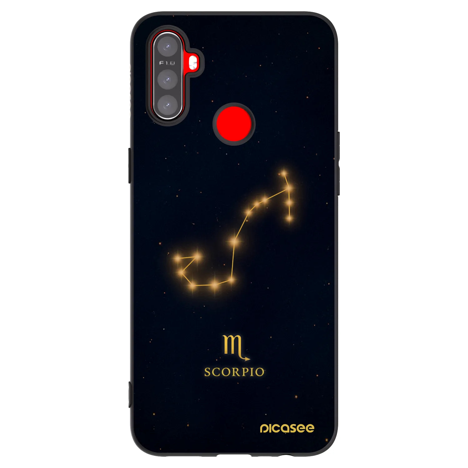 Picasee Μαύρη θήκη σιλικόνης για Realme C3 - SCORPIO