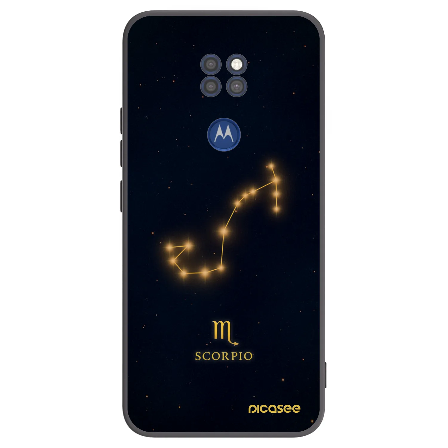 Picasee Μαύρη θήκη σιλικόνης για Motorola Moto G9 Play - SCORPIO