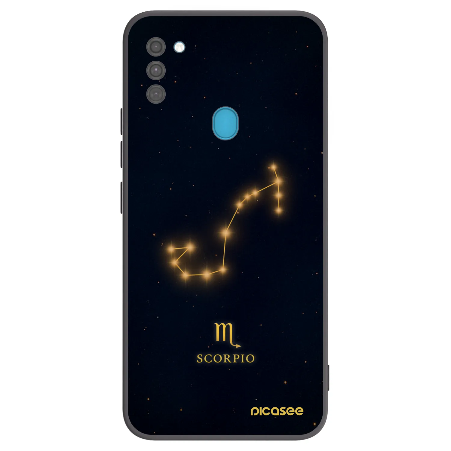 Picasee Μαύρη θήκη σιλικόνης για Samsung Galaxy M11 - SCORPIO