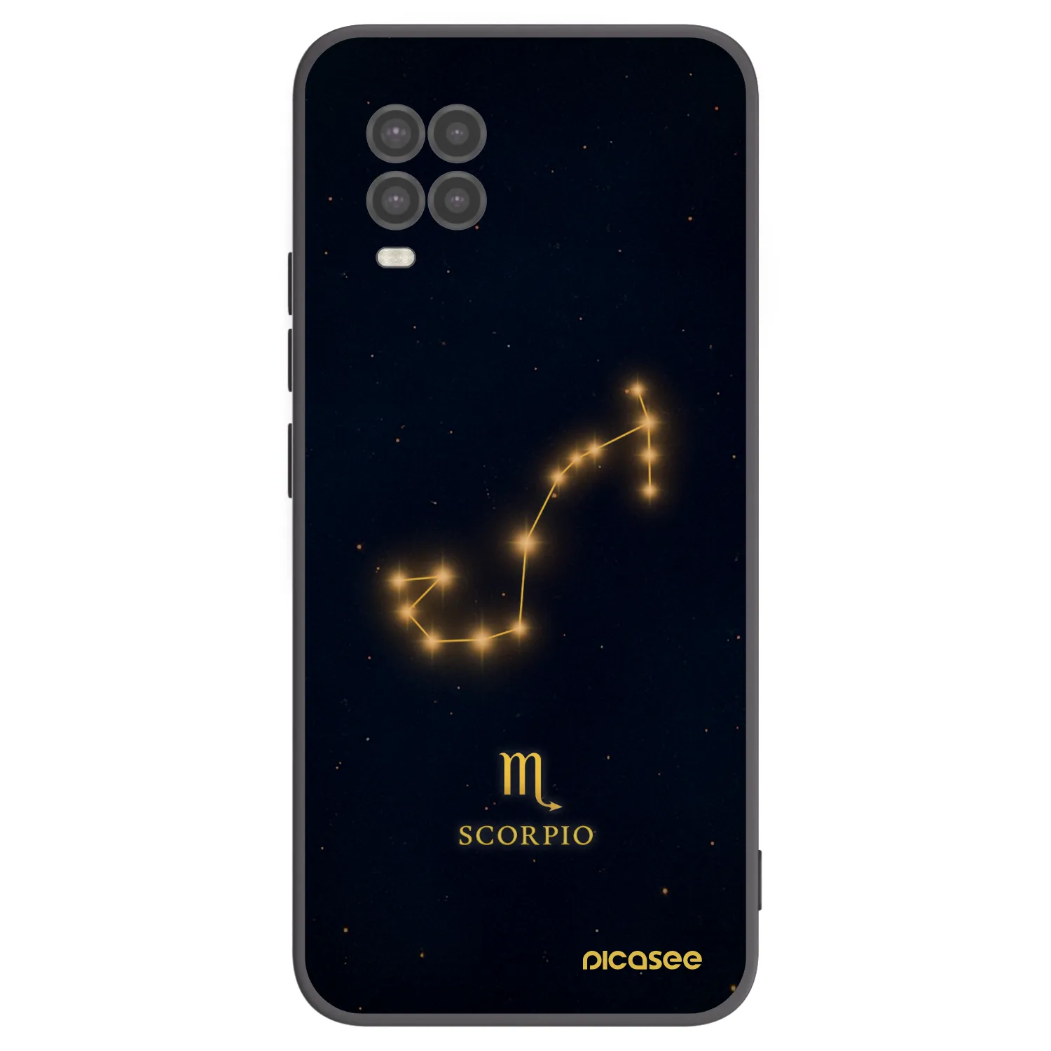 Picasee Μαύρη θήκη σιλικόνης για Xiaomi Mi 10 Lite - SCORPIO