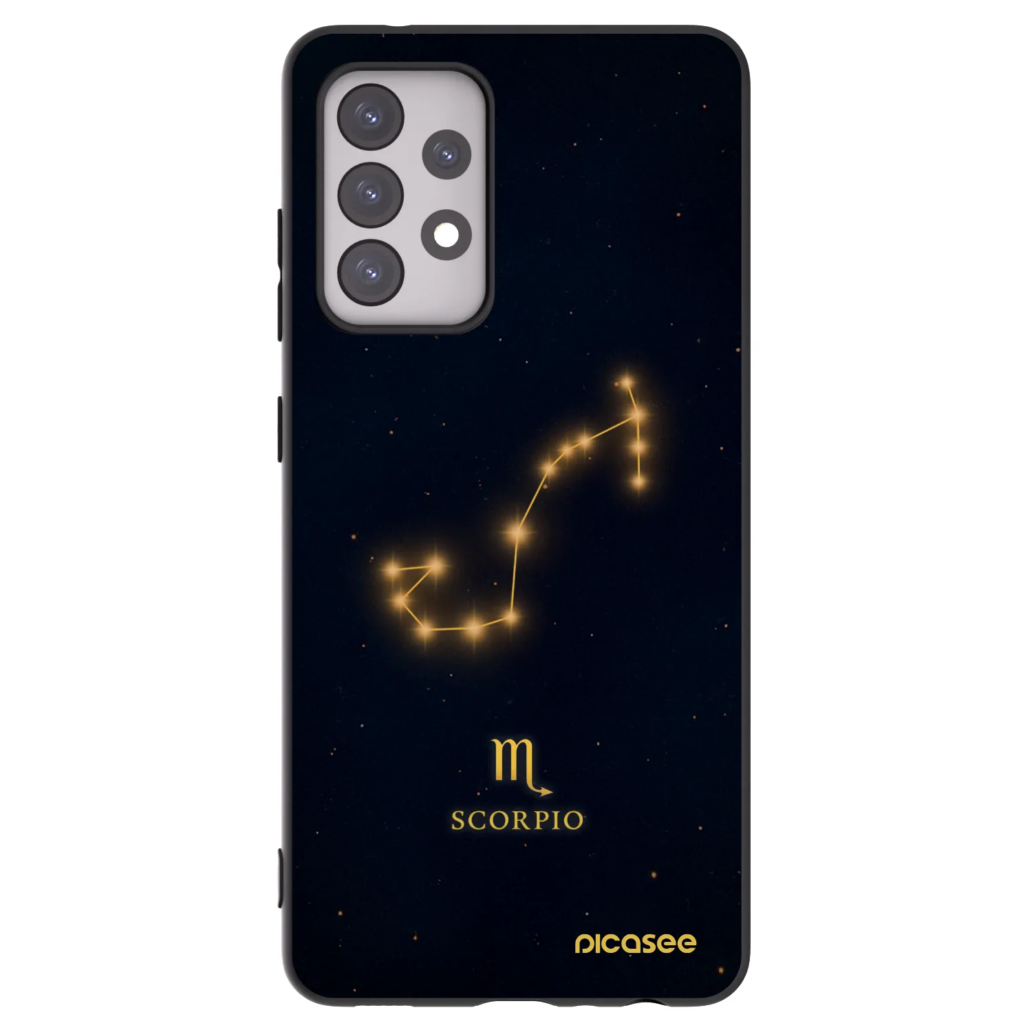 Picasee Μαύρη θήκη σιλικόνης για Samsung Galaxy A52 5G A525F - SCORPIO