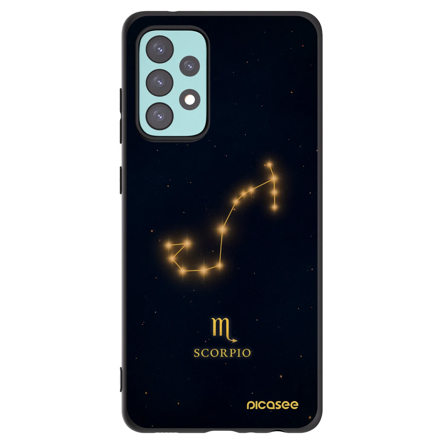 Picasee Μαύρη θήκη σιλικόνης για Samsung Galaxy A72 A725F - SCORPIO