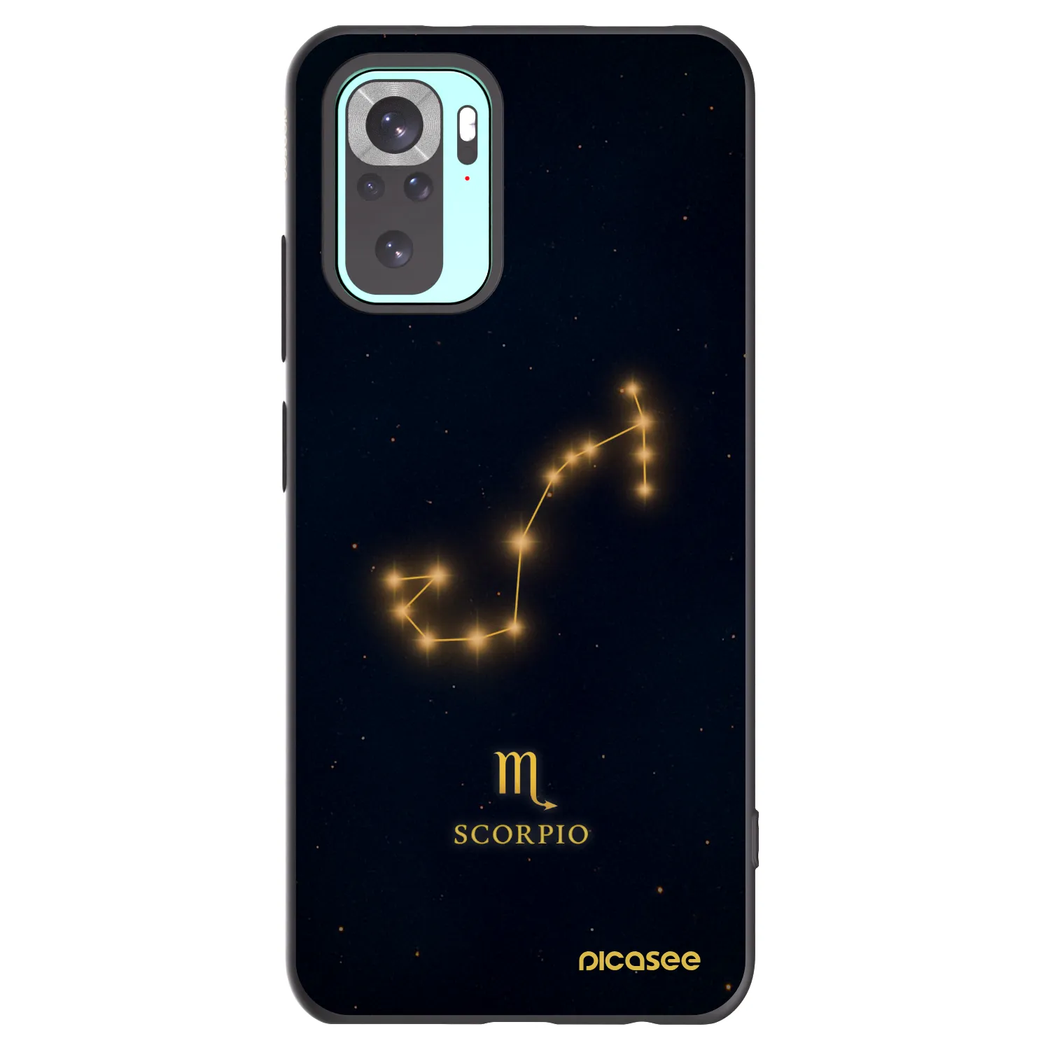 Picasee Μαύρη θήκη σιλικόνης για Xiaomi Redmi Note 10 Pro - SCORPIO