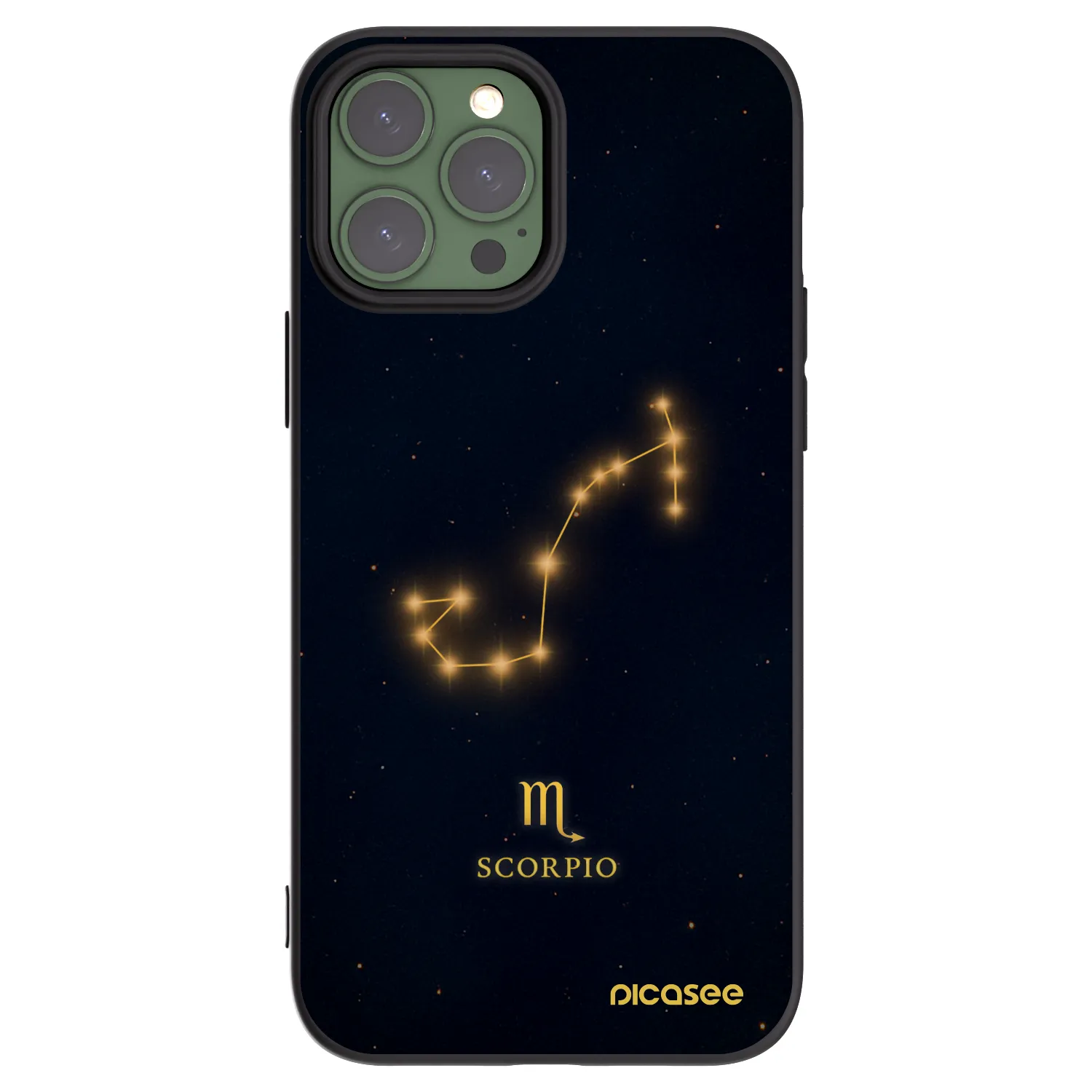 Picasee Μαύρη θήκη σιλικόνης για Apple iPhone 13 Pro Max - SCORPIO