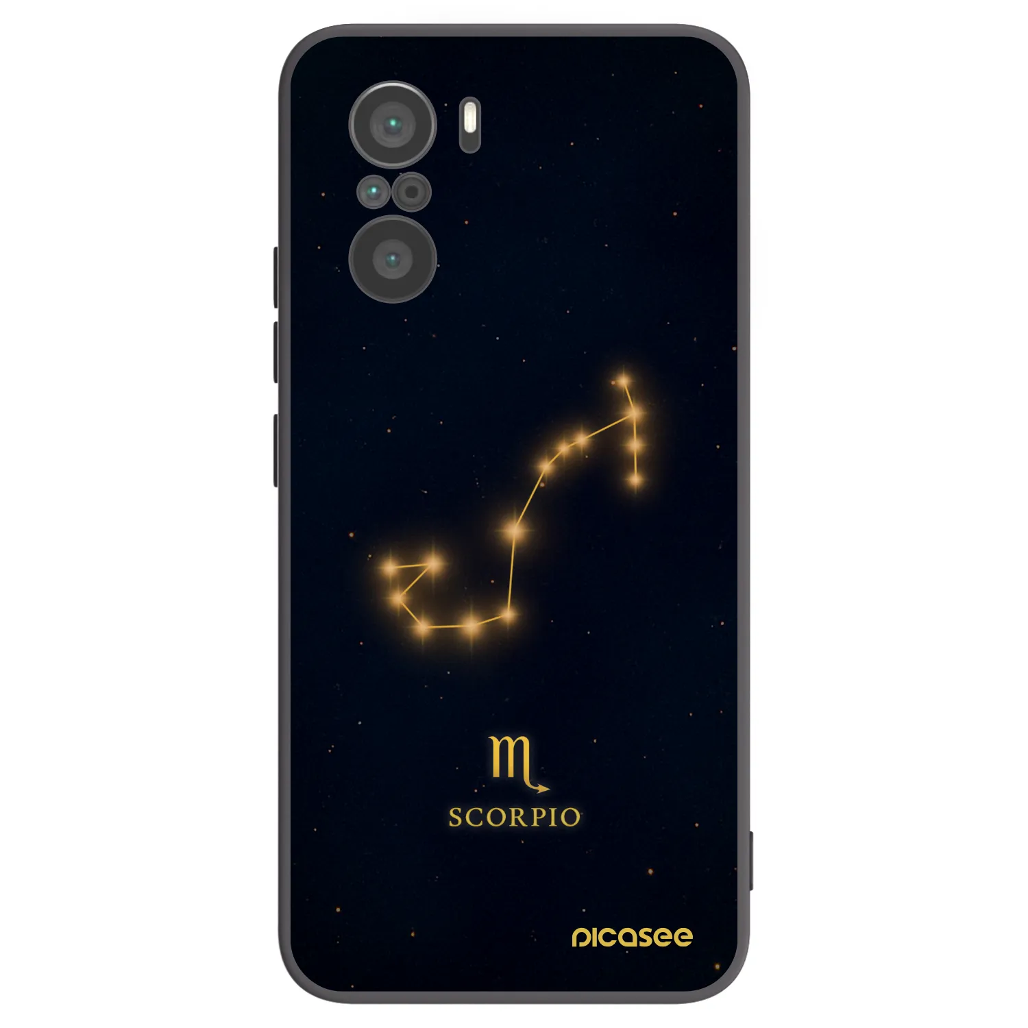 Picasee Μαύρη θήκη σιλικόνης για Xiaomi Poco F3 - SCORPIO
