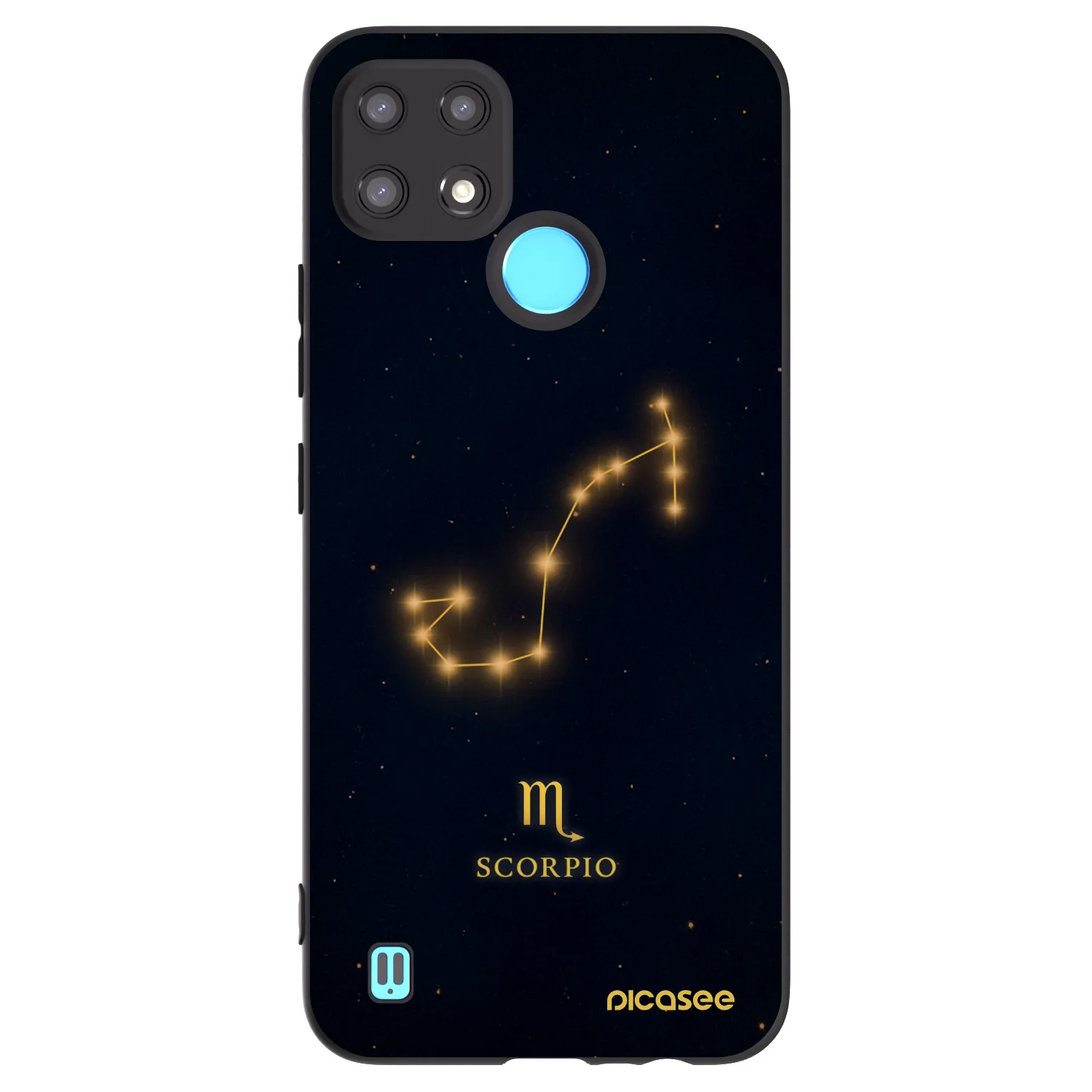 Picasee Μαύρη θήκη σιλικόνης για Realme C21 - SCORPIO